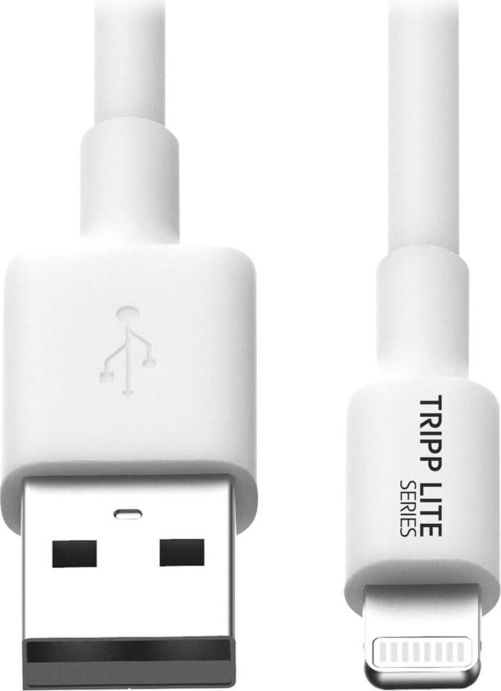 Eaton Tripp Lite USB-A naar Lightning synchronisatie- en oplaadkabel, MFi-gecertificeerd, wit, 1 meter