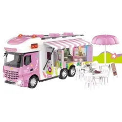 Rosa Wohnmobil mit Fernsteuerung