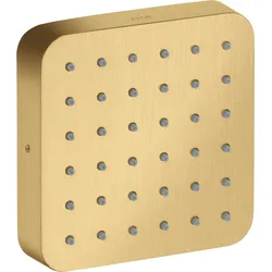 Hansgrohe AXOR Citterio E Brausemodul Unterputz softsquare Brushed Gold Optic 120x120mm Rain Strahl verstellbarer Winkel für Kopf-, Nacken- oder Seitenbrause, DN15, Metall