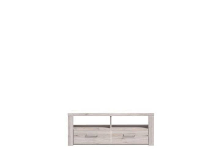 FORTE Portland TV-Unterschrank mit 2 Schubladen, Holzwerkstoff, Sandeiche, 41 x 126,9 x 52 cm