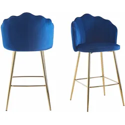 SalesFever »Arielle« Barhocker 2er-Set dunkelblau 52x100x54 cm
