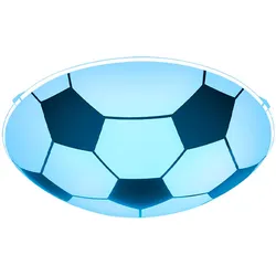 Kinderzimmerlampe Deckenleuchte Schlafzimmerleuchte Deckenlampe Fußball, Metall Glas schwarz weiß, dimmbar Fernbedienung RGB LED Farbwechsel, 8,5W 806Lm 3000K warmweiß, D 30 cm