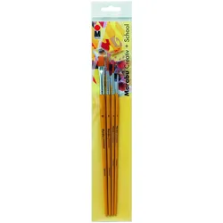 5x Marabu, Pinsel, Pinsel-Set Creative + School (10 mm)