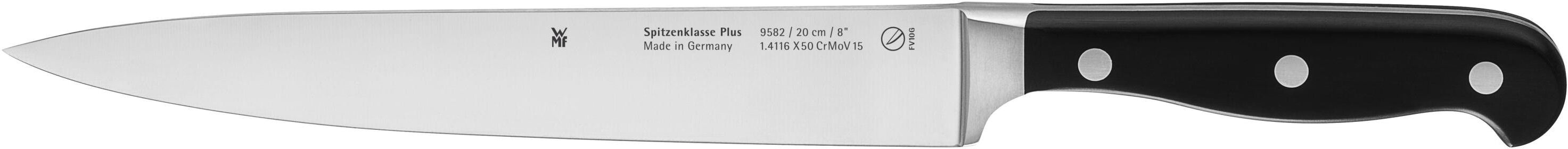Fleischmesser WMF "32 cm", grau (schwarz, edelstahlfarben), Edelstahl, Kochmesser, Fleischmesser schwarz, edelstahlfarben Einheitsgröße