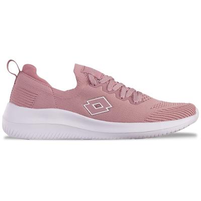 Sneaker LOTTO, Damen, Gr. 36, silber (dunkelrose, silber), Textil, unifarben, Schuhe Sneaker, - ohne Bücken, ohne Schnüren