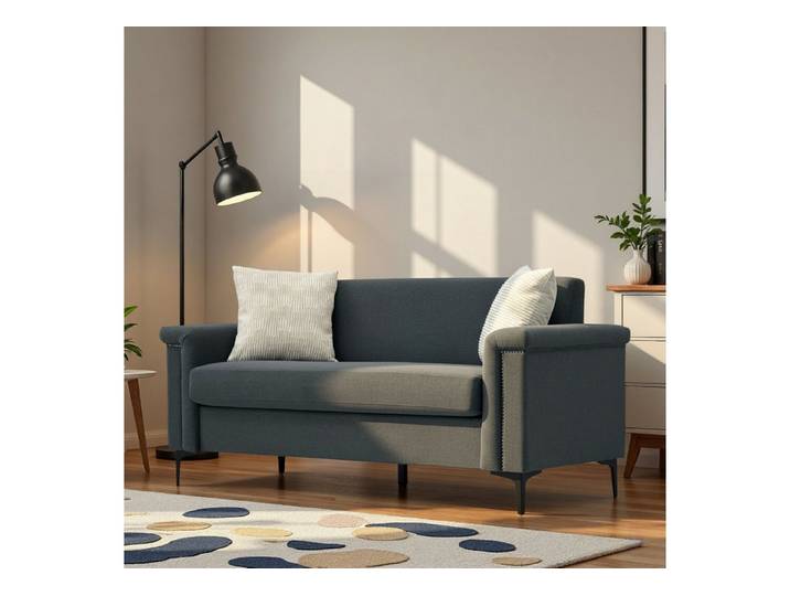 MODFU Schlafsofa 2-Sitzer Sofa mit Massivholzrahmen & Metallfüßen, Langlebiges und bequemes Design für Ihr Zuhause 1 Teile, 172x72x82 cm, bietet anhaltenden Sitzkomfort