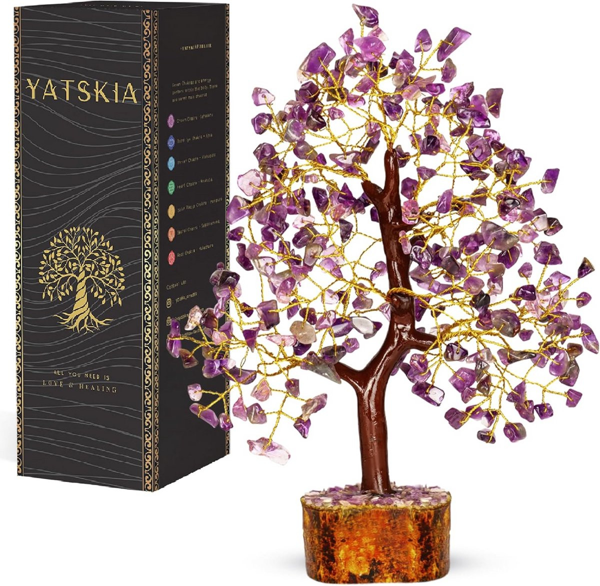 Amethist Kristalboom Levensboom Bonsai voor Positieve Energie en Balans