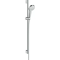 hansgrohe Croma Select S Brauseset Vario EcoSmart mit Brausestange 90 cm, weiß/ chrom, 26573400