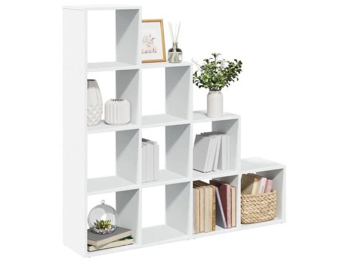 Étagère séparatrice de pièce à 4 niveaux blanc 131 5x29x131 5cm étagère étagère à livres étagère de rangement 857967