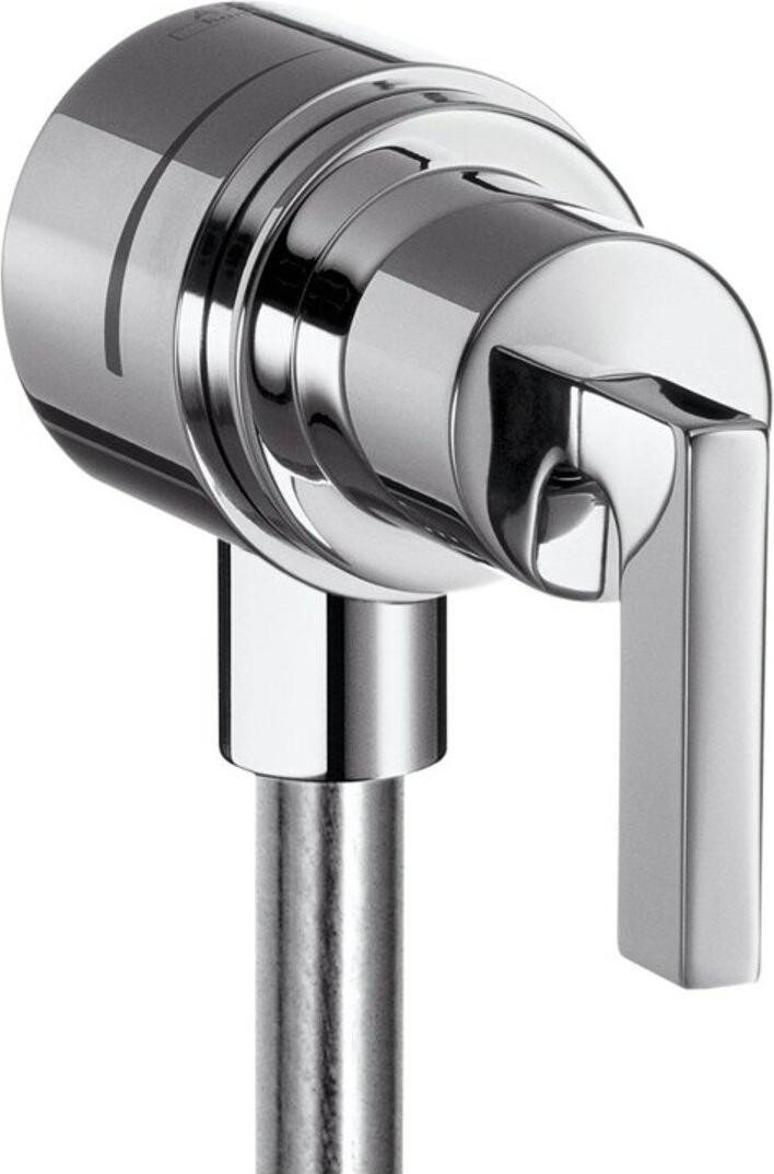 Hansgrohe Fixfit Stop wandafsluitventiel Axor Citterio chroom met hendelgrepen