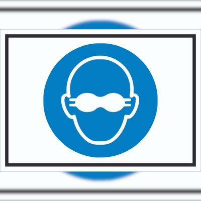 HB-Druck Weitgehend lichtundurchlässigen Augenschutz benutzen Symbol Schild A6 (105x148mm)