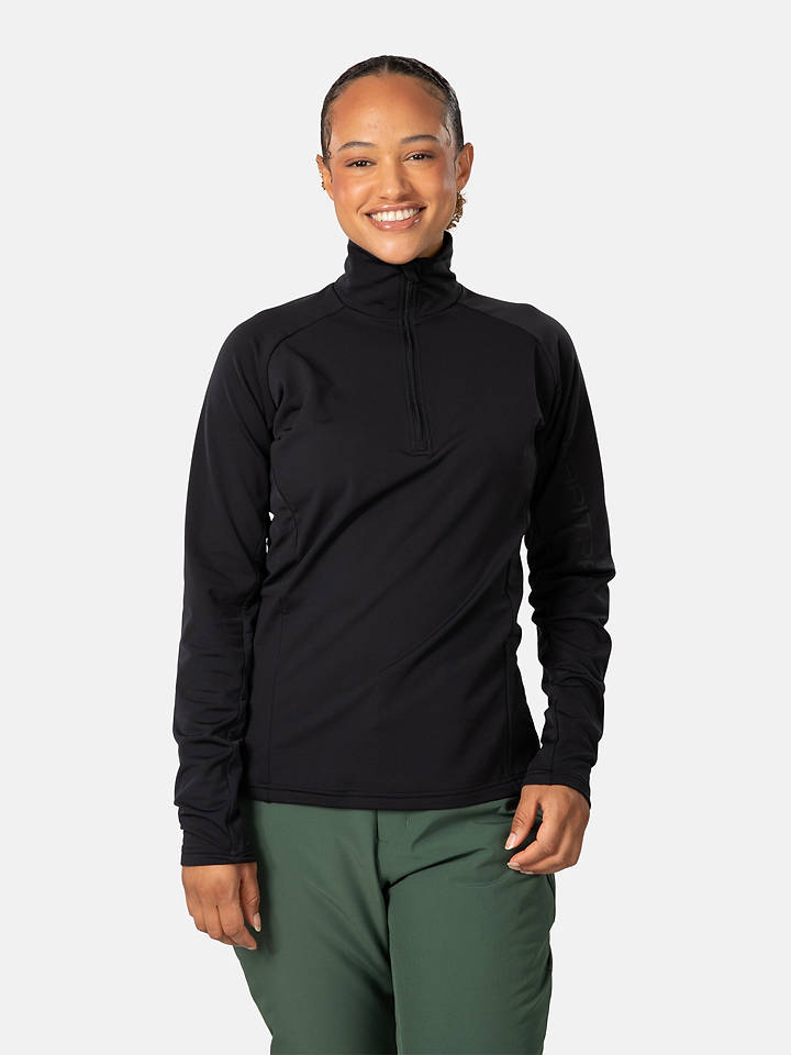 KARI TRAA Fleecepullover "Evelyn" in Schwarz - XS