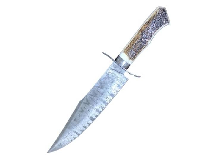 Perkin Jagdmesser aus Damaststahl Handgefertigtes Messer Knives One Art of Knife