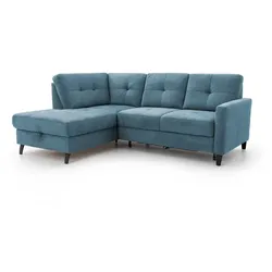 sit & more Ecksofa Valona Stoff Azure