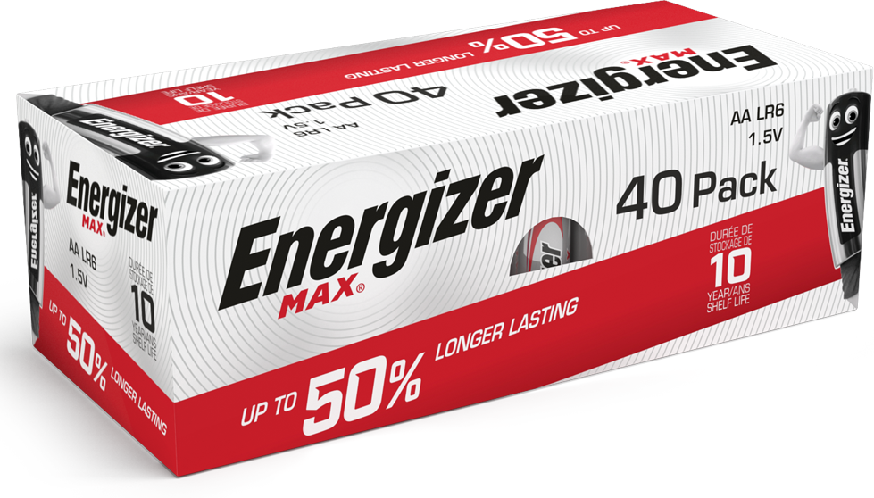 Energizer Max AA LR6 Alkaline Batteries   40 Pack