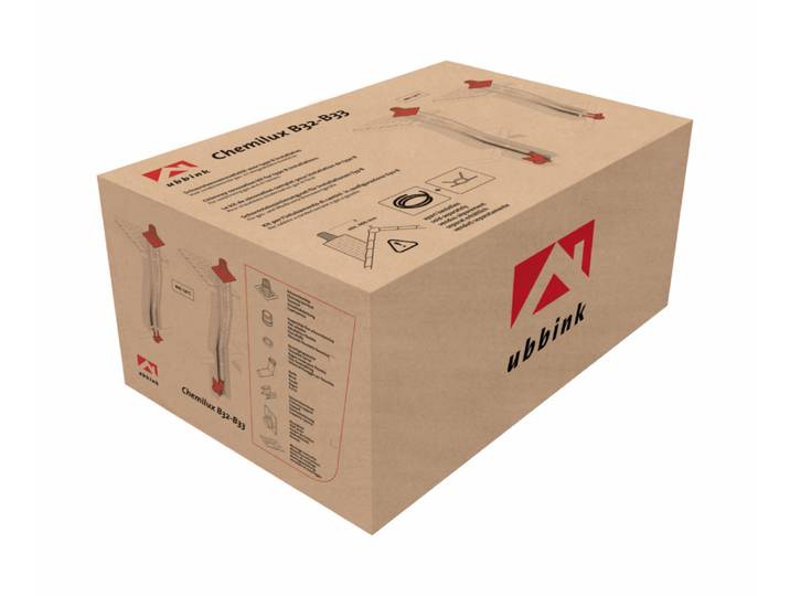 Ubbink - Kit 2 En 1 Chemilux B22p-b23p Simple Paroi D80 Noir Entrée Plafond Et Mural 184448