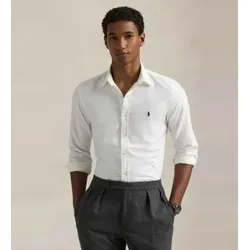 Polo Ralph Lauren für Herren. 710736557002 Weißes, im Stück gefärbtes Oxford-Hemd in Slim Fit (M), Lässig, Baumwolle, Klassisch, Langarm