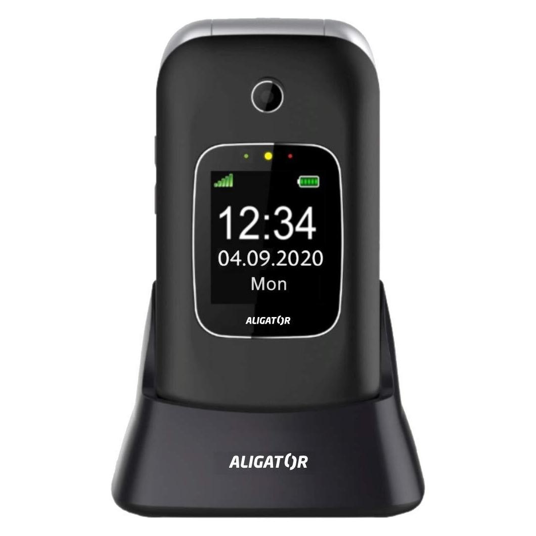 Aligator V650 (2.4") Black, Silver Senior phone (2.40", 1.30 Mpx) (AV650BS)