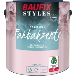 Farbakzente kristallrosa seidenmatt, 2.5 Liter, Bunte Wandfarbe