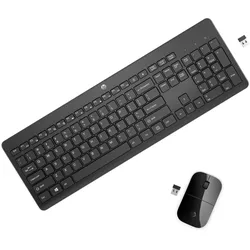 HP 230 (DE, Kabellos), Tastatur, Schwarz