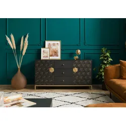 Sideboard Mango 146x40x77 grau geölt DIAMOND #122
