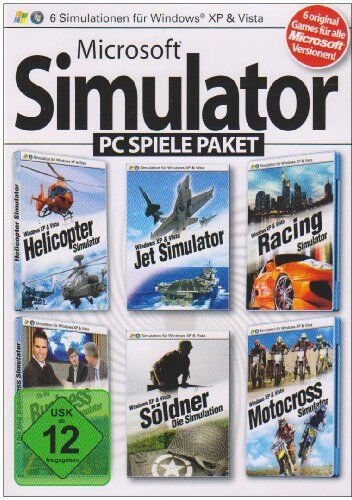 media Verlagsgesellschaft mbH - Microsoft Simulator PC Spiele Paket (Helicopter Simulator / Jet Simulator / Racing Simulator / Motocross Simulator / Business Simulator / Söldner - Die Simulation) - Preis vom 11.10.2026 03:10:56 h