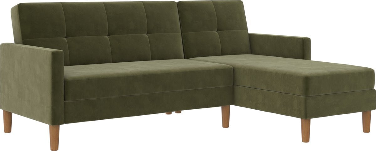 Lilly Slaapbank Chaise Longue Olijfgroen