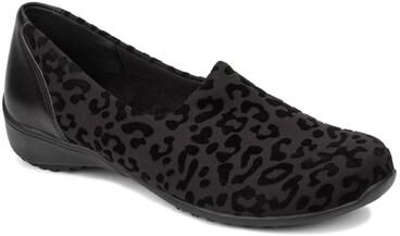 Women's Prim Stretch Slip On by Drew in Black Cheetah Print (Size 9 N)