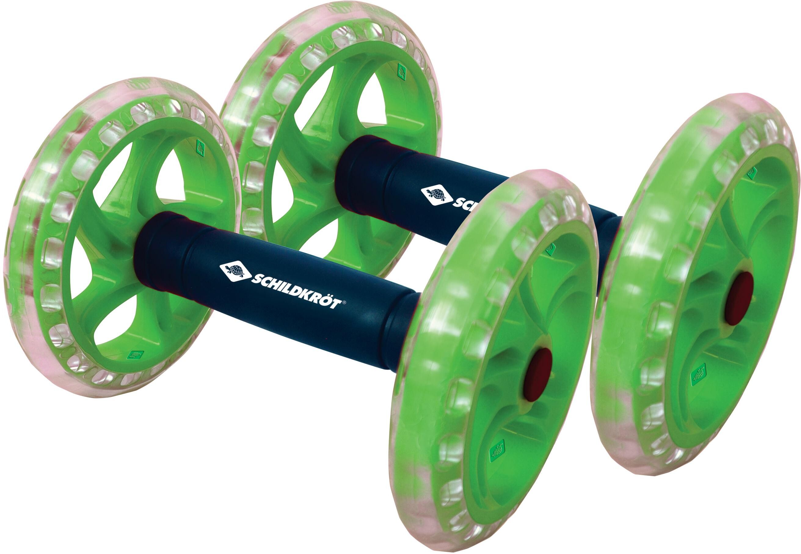 Bauchtrainer SCHILDKRÖT-FITNESS "Bauchtrainer Dual Core Roller", grün, Bauchtrainer, -, Schaumstoff, Bauchtrainer grün -