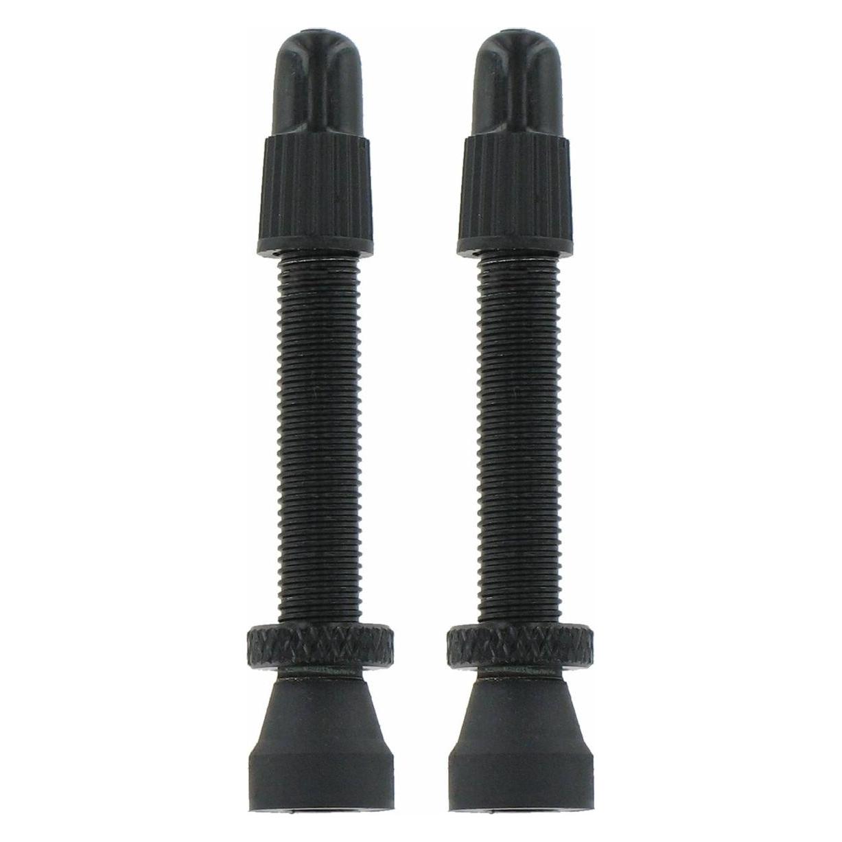VAR Tubeless Ventil Al Sw 44mm 2-St Schwarz, Paar (VARP44511)