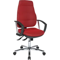 Bürostuhl Unni SY Deluxe rot, Gestell chrom