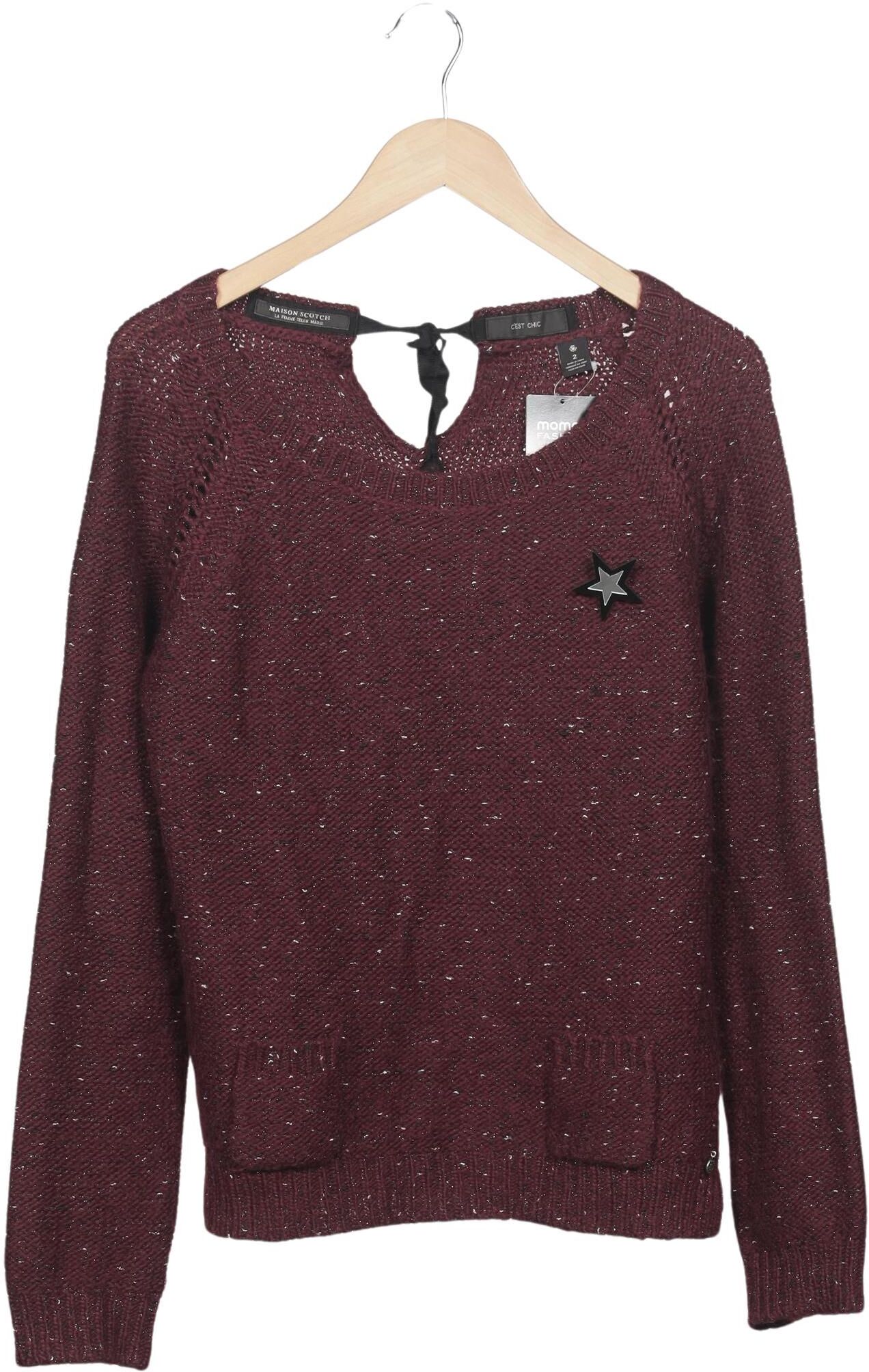 Maison Scotch Damen Pullover, Bordeaux, Gr. EU 38 (Maison Scotch 2), Synthetik / Wolle - Second Hand