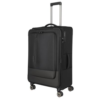 Weichgepäck-Trolley TRAVELITE "CROSSLITE Reisekoffer Weichgepäck", Gr. B/H/T: 47cm x 77cm x 32cm 88 l, schwarz, Polyester, Koffer, Koffer, mit TSA-Schloss, wasserabweisendes Material