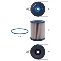 Kraftstofffilter MAHLE KX 567D für Opel Insignia B Grand Sport
