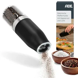 ADE elektrische Salz- und Pfeffermühle schwarz KG2407-1