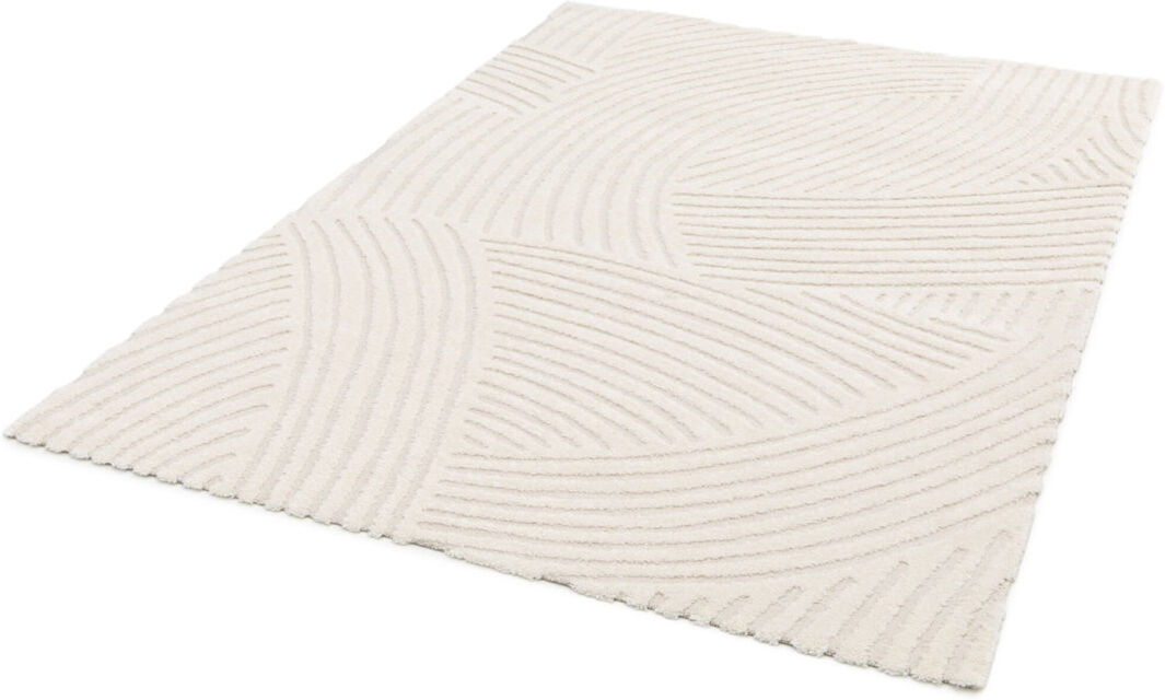 Ivy Bronx Rectangle Abstract Area Rug Cream Rectangle 200x 290cm