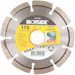 Ironside, Sägeblatt, Diamant-Trennscheiben Laser 500, segmentiert 115mm 2,2/6mm