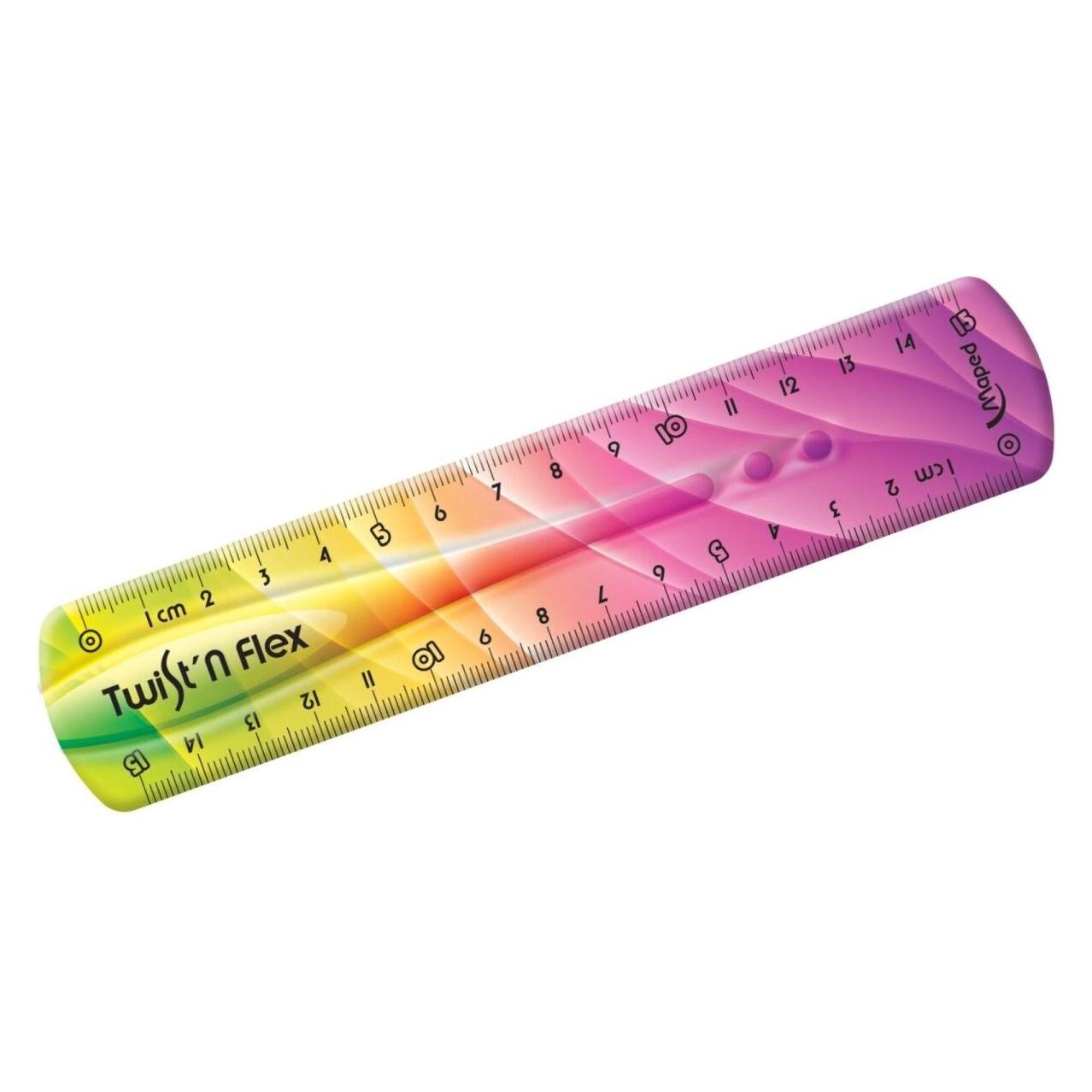 Maped Flachlineal Twist'n Flex DECOR, 150 mm, unzerbrechlich (15 cm, Kunststoff) (279115)