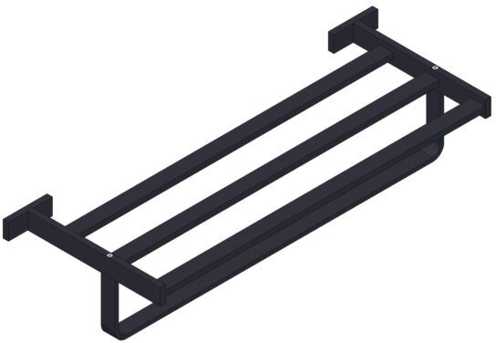 Giese GmbH Giese Gifix Tono Badetuchablage 39278-14 mit Badetuchhalter, schwarz matt