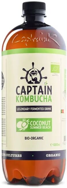 Captain Kombucha CHÁ KOMBUCHA BIO-ORGÂNICO COCONUT SUMMER BEACH 1000ml Coco