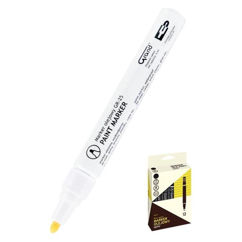 GrandHall Öl-Permanentmarker GR-25, 2 mm, weiss (12x) (35747702)