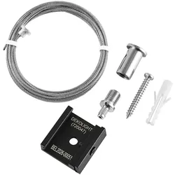 Deko-Light D One Abhängehalter CURVED 3m Seil Schwarz