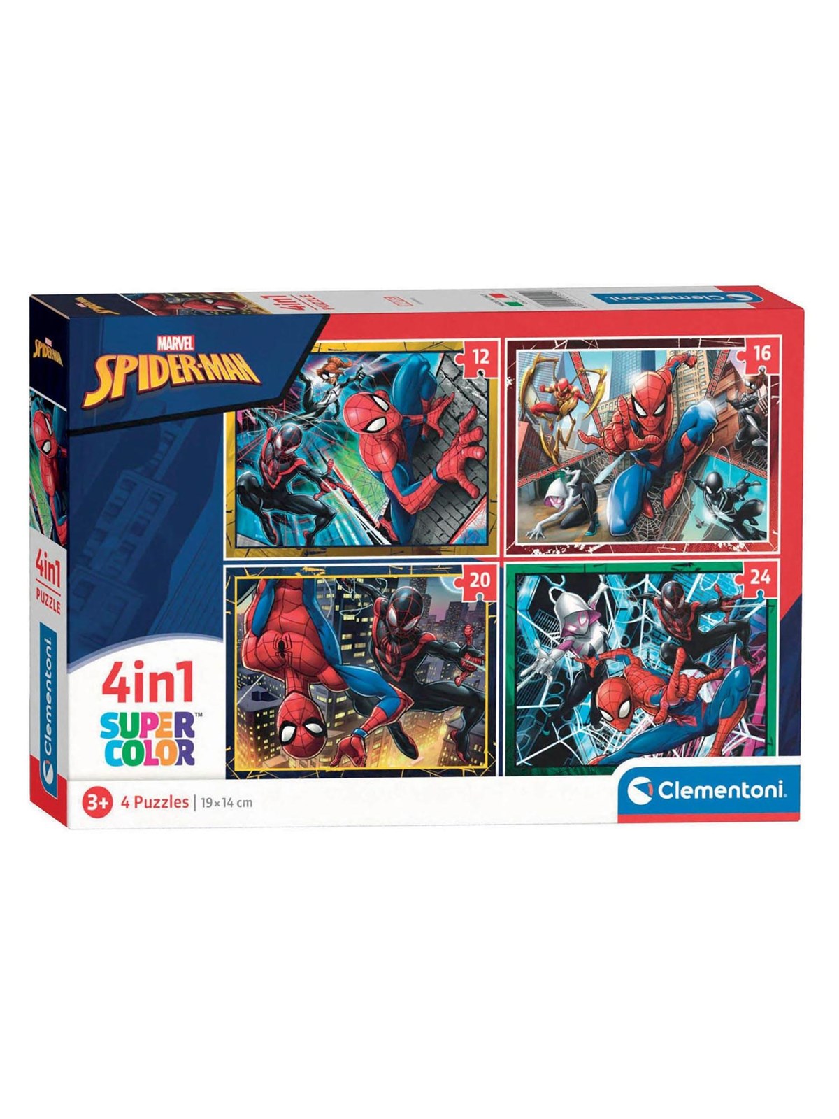Clementoni Puzzle Spider-Man, 4in1 2D Puzzles