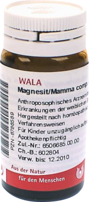 WALA Heilmittel GmbH MAGNESIT/MAMMA comp.Globuli 20 g 08786589