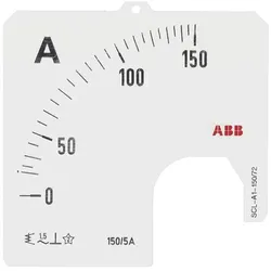 ABB SCL-A1-150/72 Amperemeter Skale Stromwandleranschluss 150/5A 2CSG112209R5011 SCLA115072