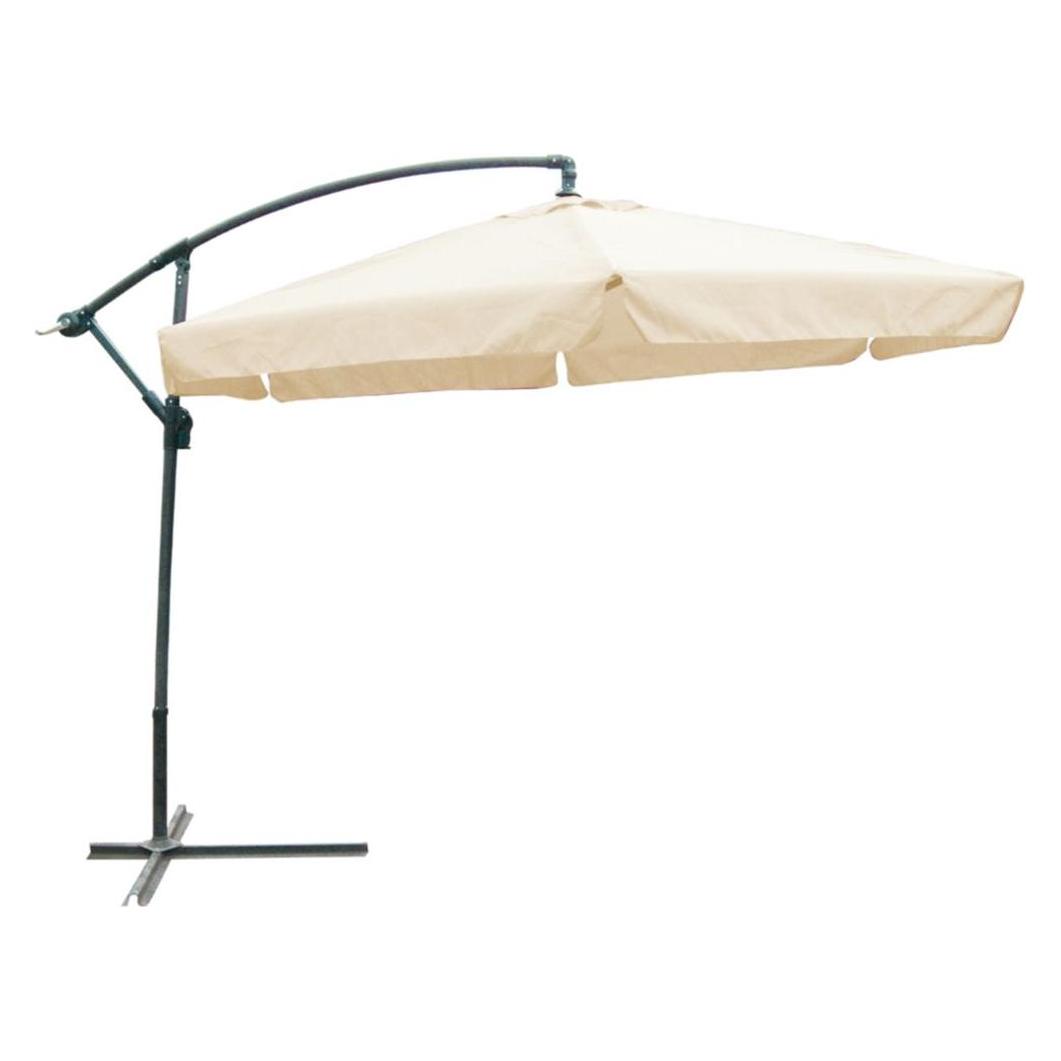 Garden Pleasure Sonnenschirm sechseckig, creme neigbar Ø 300,0 cm (3 m) (507343)