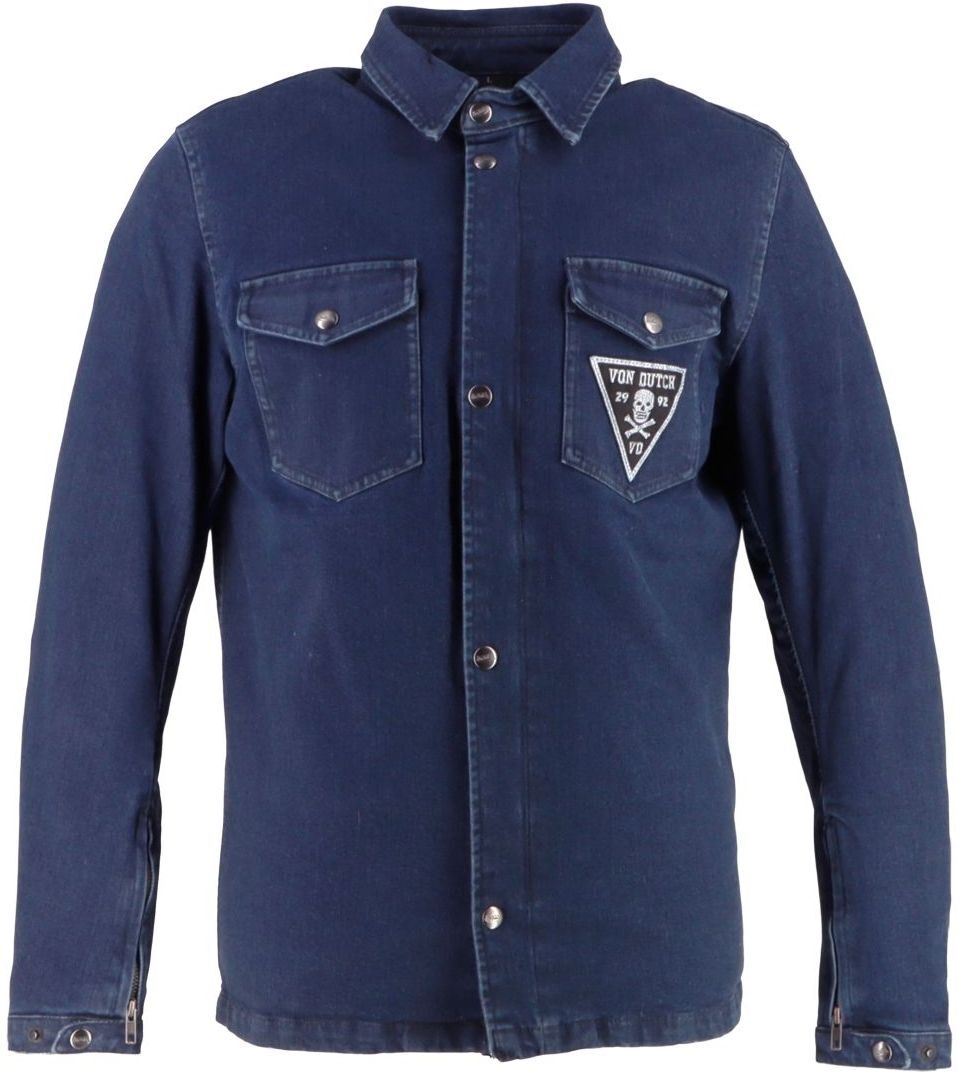 Surchemise Moto Helstons VON DUTCH STRAY CAT Denim Blue