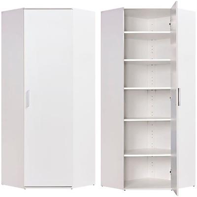 Mehrzweckschrank PROCONTOUR "Eckschrank Clara", weiß, B:64cm H:167cm T:64cm, Schränke, Mehrzweckschrank, Höhe 167cm, mit variabel verstellbaren Einlegeböden