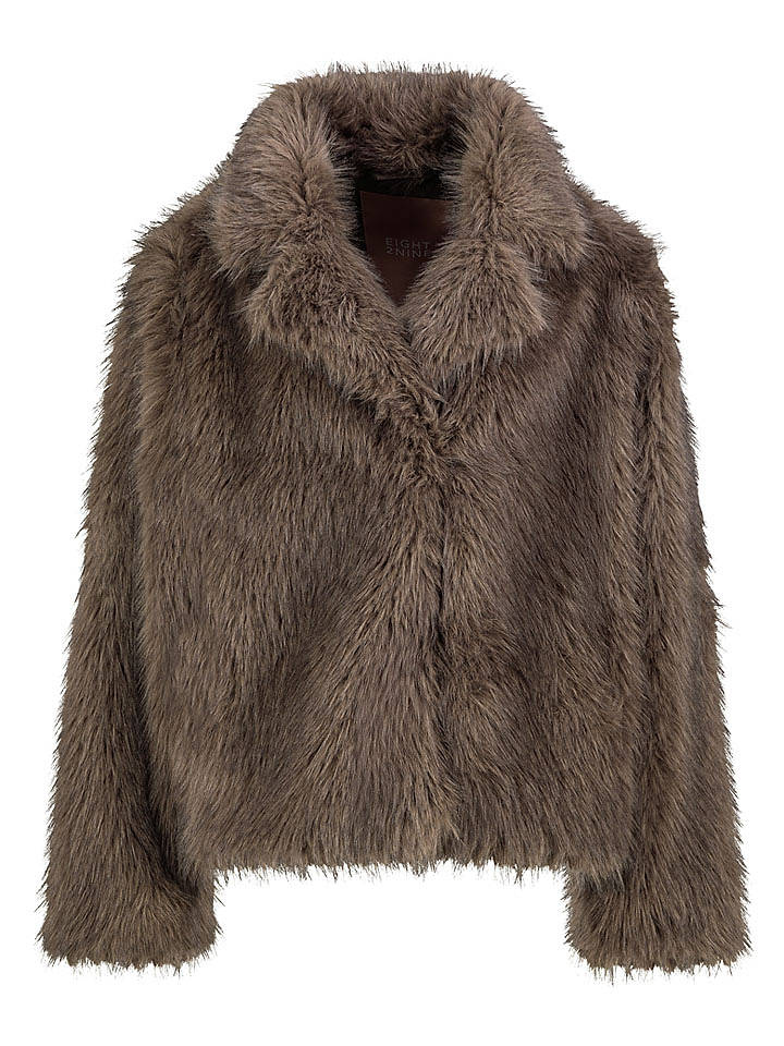 Eight2Nine Teddyjacke in Braun - M