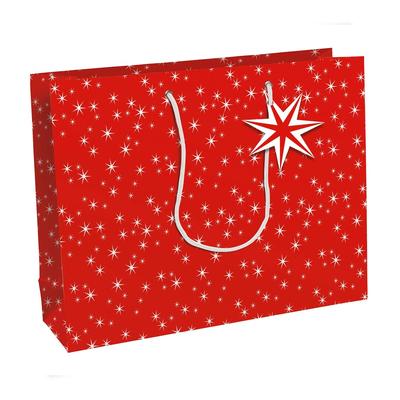 Clairefontaine 6x Cosy, Kraft weiß, Geschenktasche Shopping 37,3x11,8x27,5 cm - Rot X-32814-6C